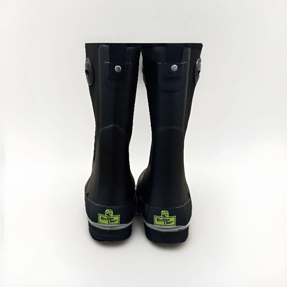Western Chief Women's Waterproof Neoprene Mid-Calf Rain Boots Black US 4‎